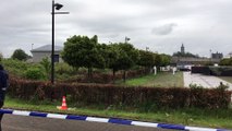 La police scientifique est sur les lieux du drame à Mons
