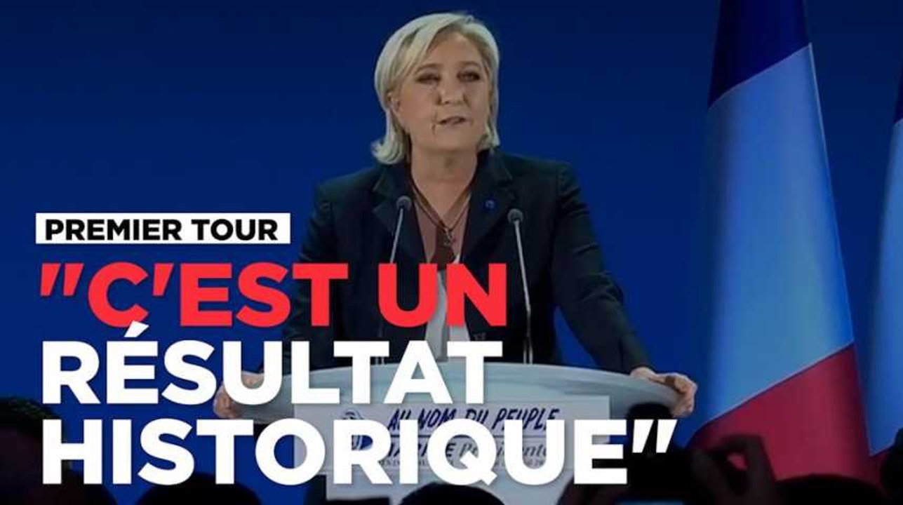 Marine Le Pen : "Résultat historique, il est temps de libérer le peuple français"
