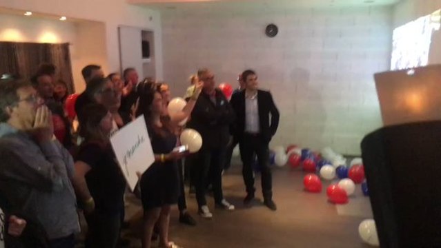 Supporters of Emmanuel Macron Celebrate His Victory in First Round of Voting