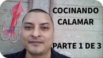 COCINANDO CALAMAR RECETA DE COCINA BOTANA DE MARISCO CON FIDEOS CHINOS PARTE 1 DE 3