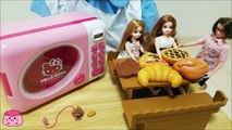 リカちゃん ハローキティ レンジクッキング おままごと ごっこ遊び Licca chan Doll  Hello Kitty Cooking With a Microwave Oven