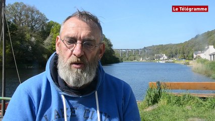 Port-Launay (29). Voiles de l'Aulne. Une barge fabriquée à l'ancienne