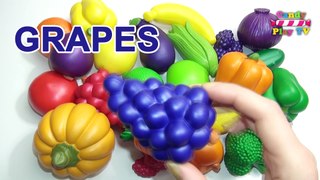 Learn Names of Fruits and Vegetables With Toy | Kids learning fruits vegetables | Preschool Learning