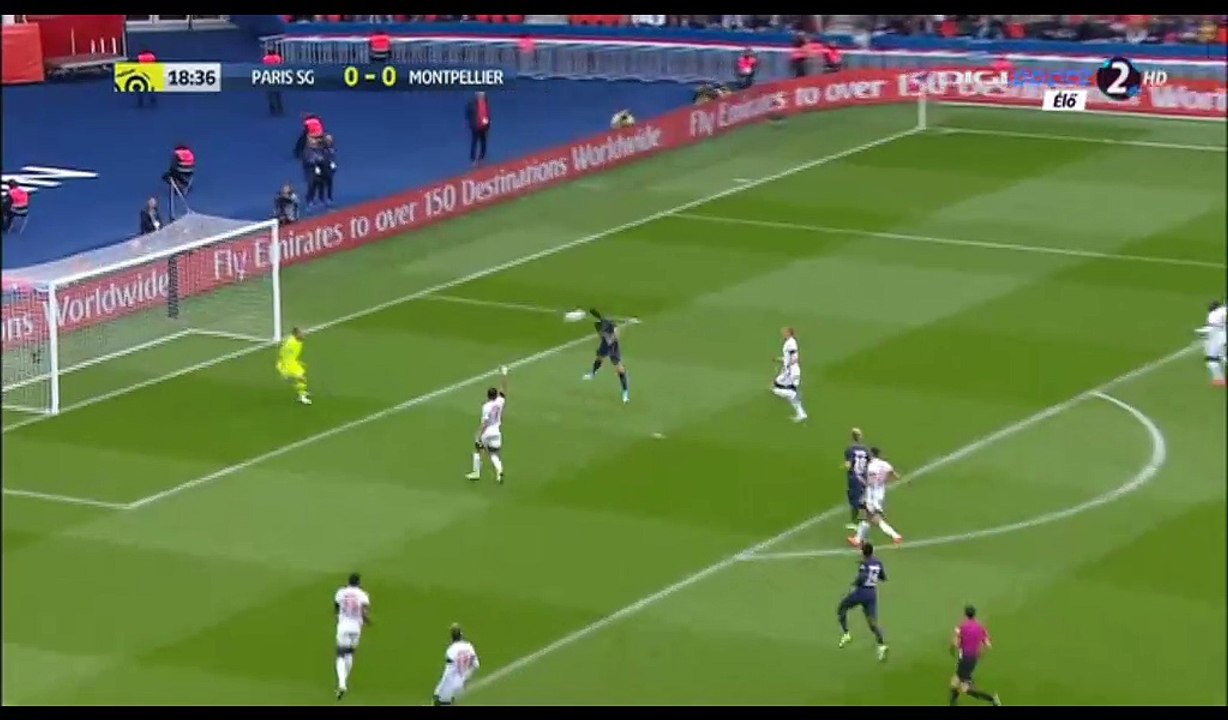 Edinson Cavani Goal Annulled HD - PSG 0-0 Montpellier - 22.04.2017