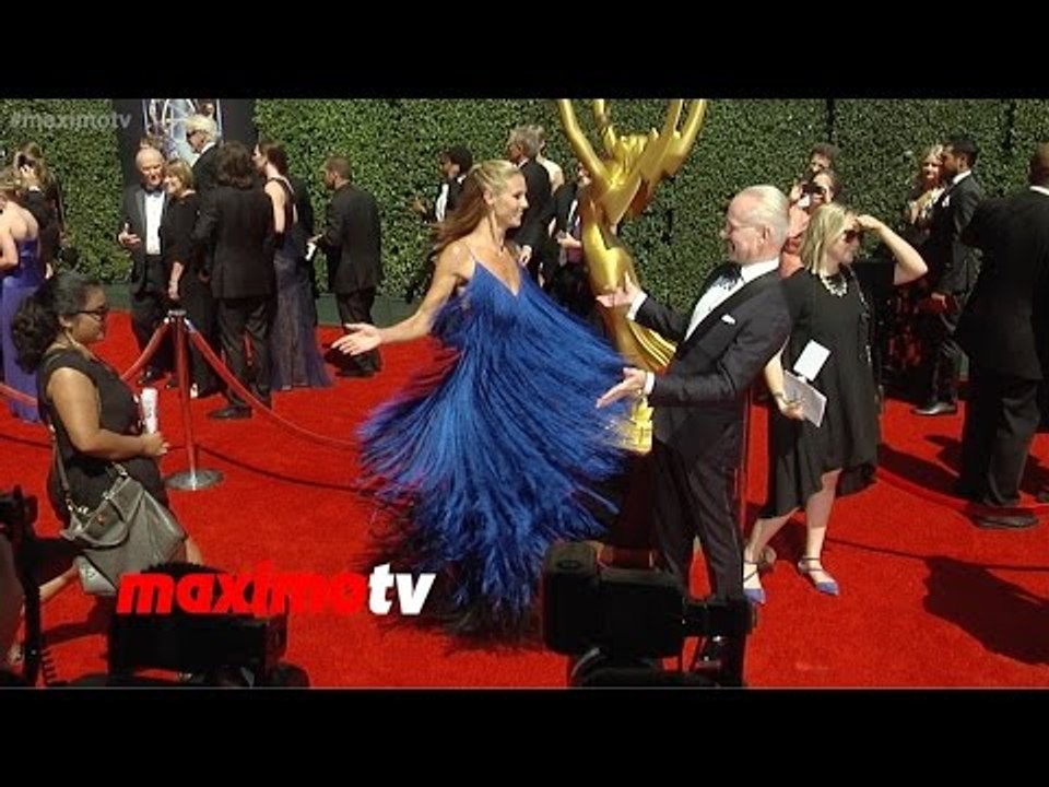 Heidi Klum Fashion Spins! | 2014 Primetime Creative Arts Emmy Awards | Red Carpet