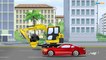 Kids Cartoon Color Excavators with Trucks - Diggers Cartoons - World of Cars for children