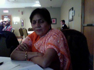 Aruna Hari Sharma Listnening Bill Slikker's Talk in 11th ICNA Quebec City, Canada october 1, 2012