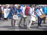 Demonstrators Play Drums at Berlin's March for Science