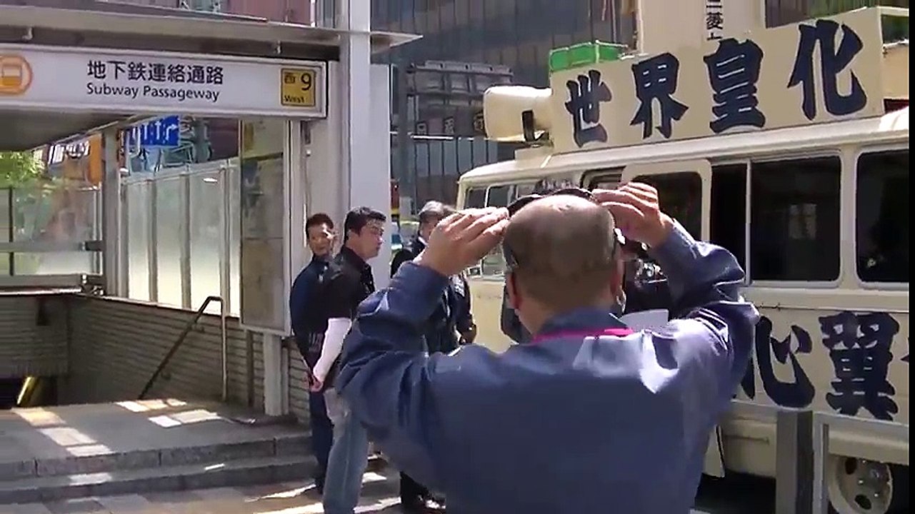 愛心翼賛会の街宣車で博多入り! 時局対策協議会一行様