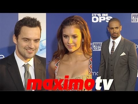 Jake Johnson, Nina Dobrev, Damon Wayans Jr. Let's Be Cops Los Angeles Premiere