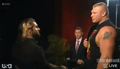 seth rollins insults Brock lesnar - Wwe Funny moments