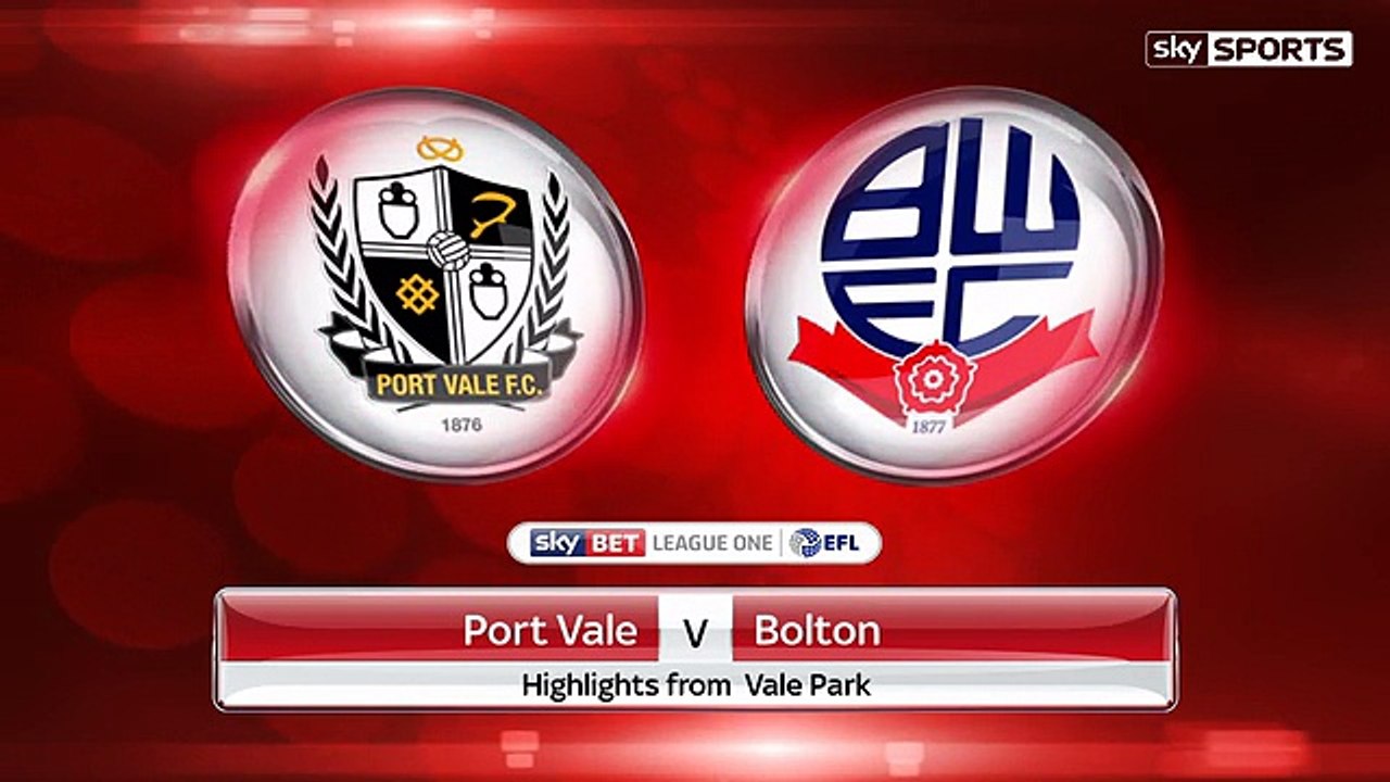 Port Vale 0-2 Bolton