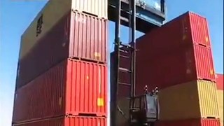 Forklift Fail With Huge Shipping Container