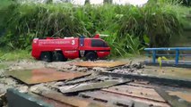 RC HORRIBLE ACCIDENT,RC TANK TRUCK ON FIRE