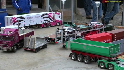 RC truck action and Mercedes SK stuck at RC Glashaus! BIG R-_C FUN!