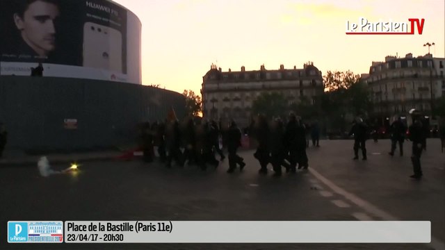 Présidentielle 2017 : des heurts à Bastille entre CRS et antifascistes