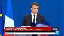 France Presidential Election: 1st round winner Emmanuel Macron addresses supporters