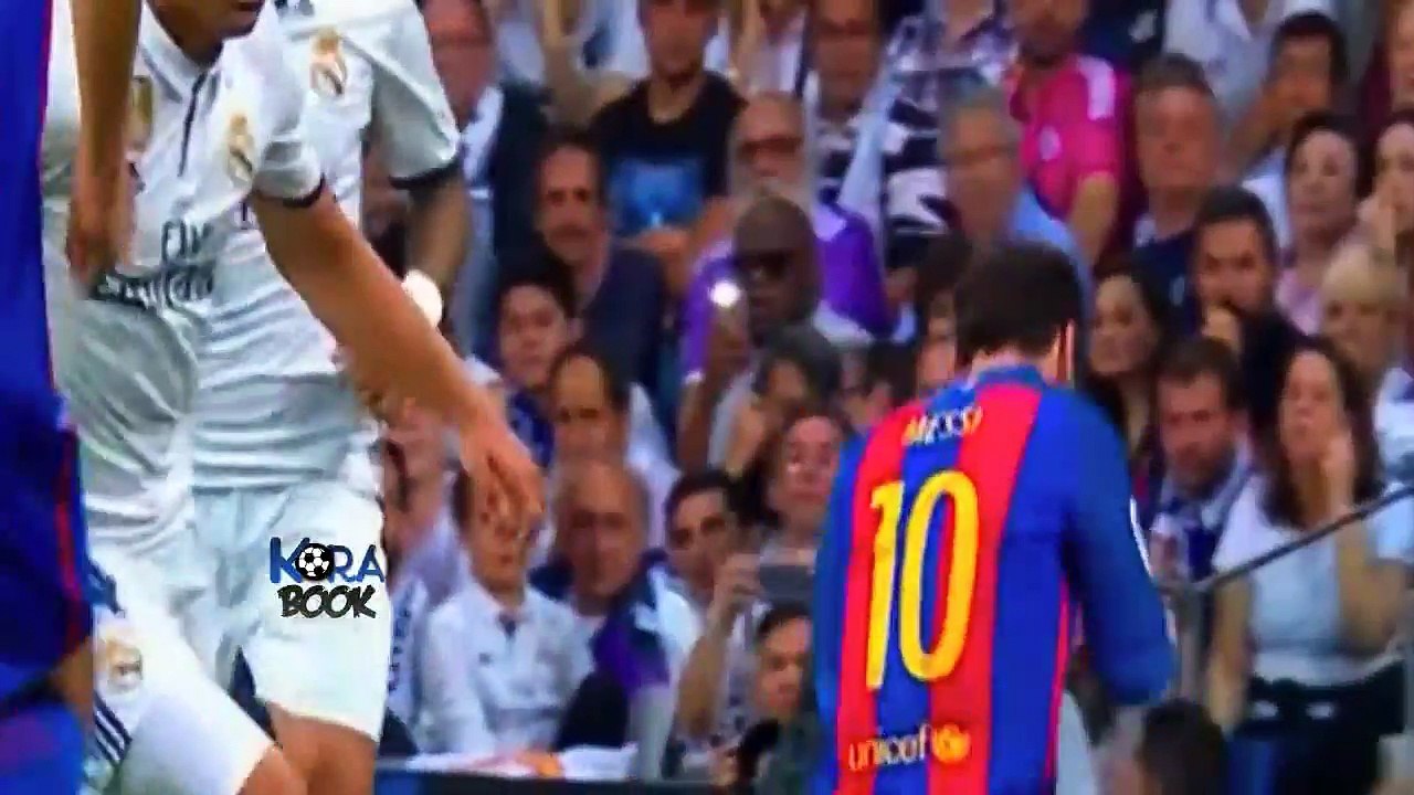 اصابة ميسي امام ريال مدريد [23/4/2017] فهد العتيبي - الدوري الاسباني [HD]