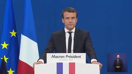 Le discours d'Emmanuel Macron après les résultats du 1er tour