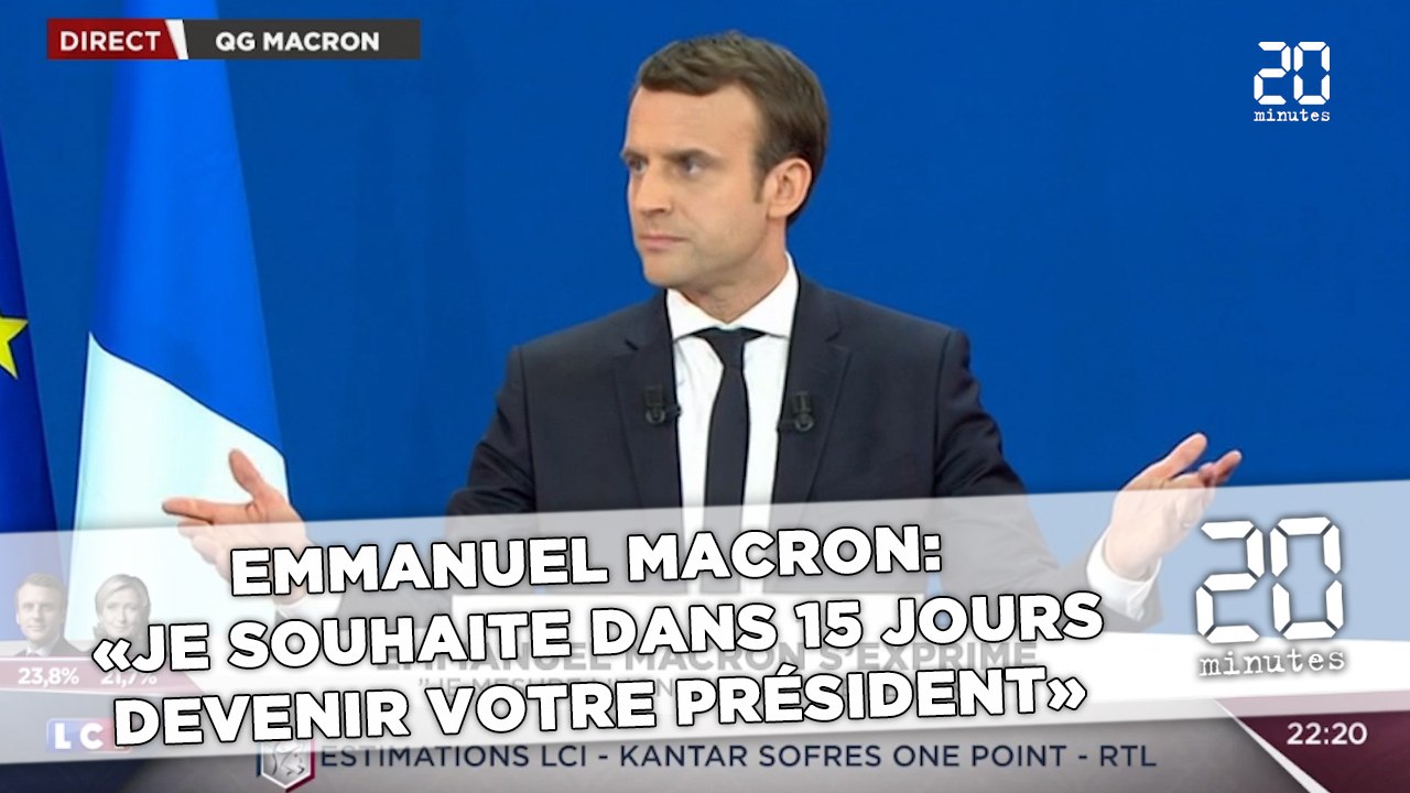Emmanuel Macron : «Je souhaite dans 15 jours  devenir votre président»