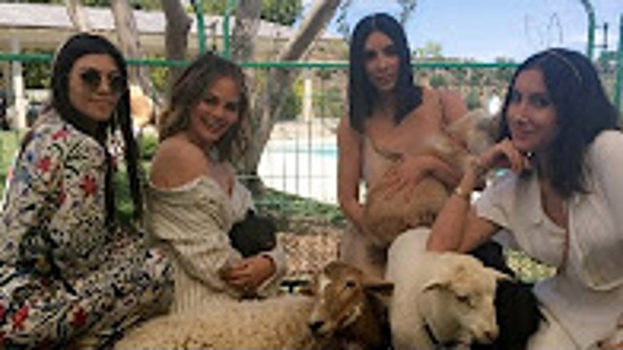 Kim Kardashian | Easter with Chrissy Teigen and family