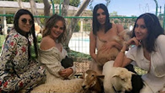 Kim Kardashian | Easter with Chrissy Teigen and family