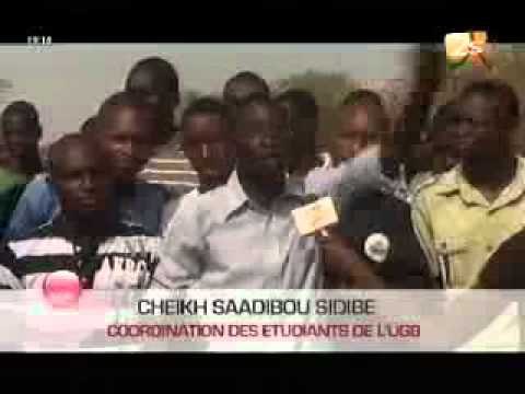 Colère des étudiants de l'UGB de St Louis - Xibaar yi Soir - 06 Juillet 2012