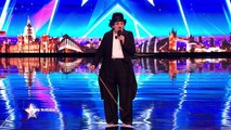 Lynda McMurray gets cheeky as Charlie Chaplin | Auditions Week 2 | Britain’s Got Talent 2017