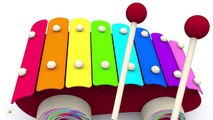 Cartoons for babies. Baby toys_ xylophone. Learn and sing musical notes in English