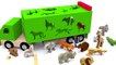 Trucks for children. Learn wild animals in English! Cartoons for babies 1 year[2]
