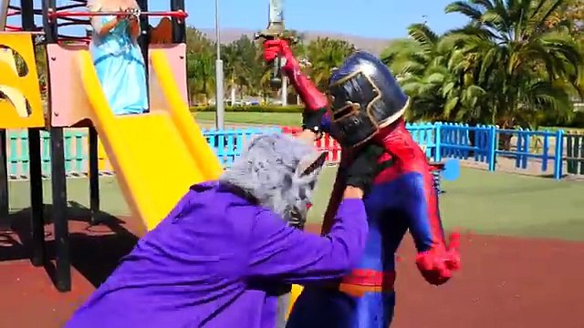 Spiderman Knight Vs Werewolf - Spiderman saves Frozen Elsa Kinapped - Real Life Fun Superhero Movie