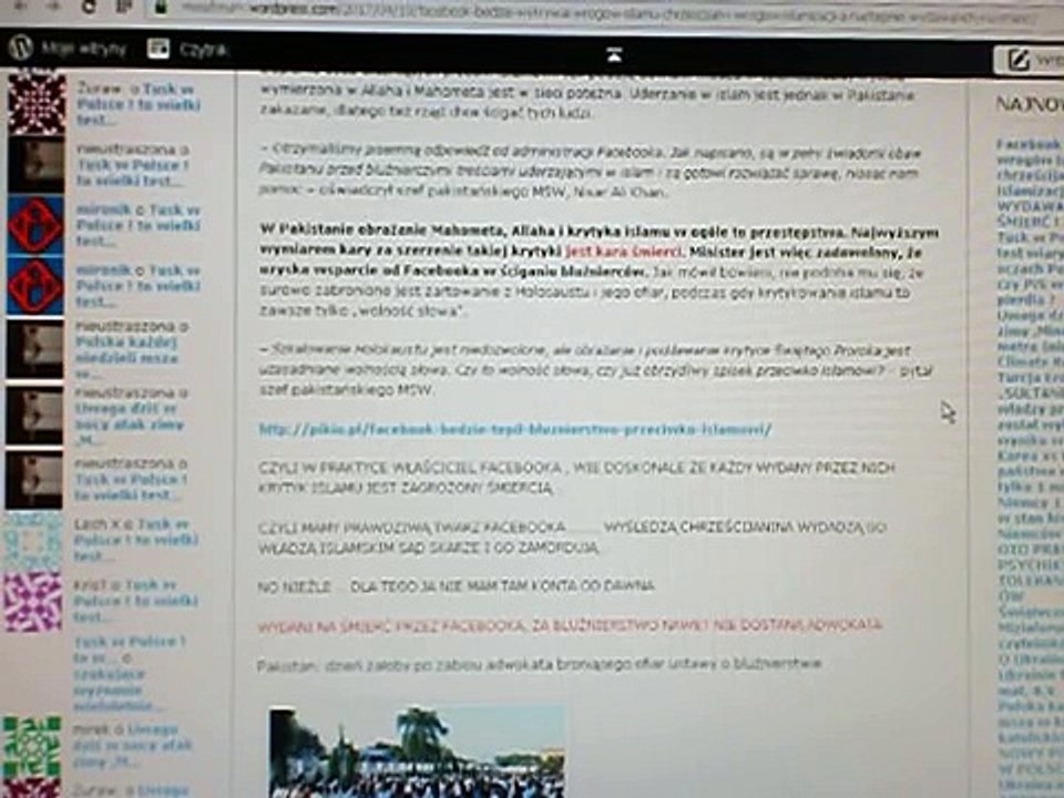 FACEBOOK BĘDZIE WYDAWAŁ NA ŚMIERĆ SWOICH UŻYTKOWNIKÓW,ATEISTÓW I CHRZEŚCIJAN.