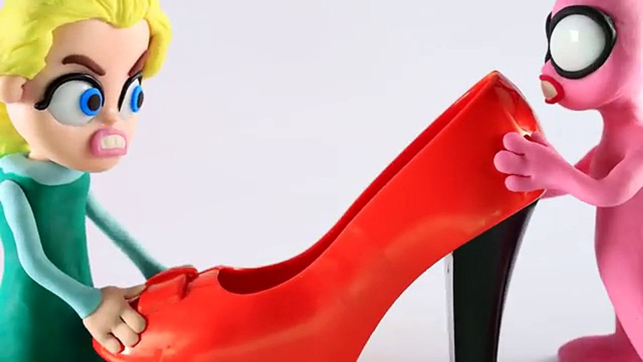 Pink Spidergirl, Poop Emoji, Elsa and Spiderman Play Doh Animation _ Stop Motion Movie Clips