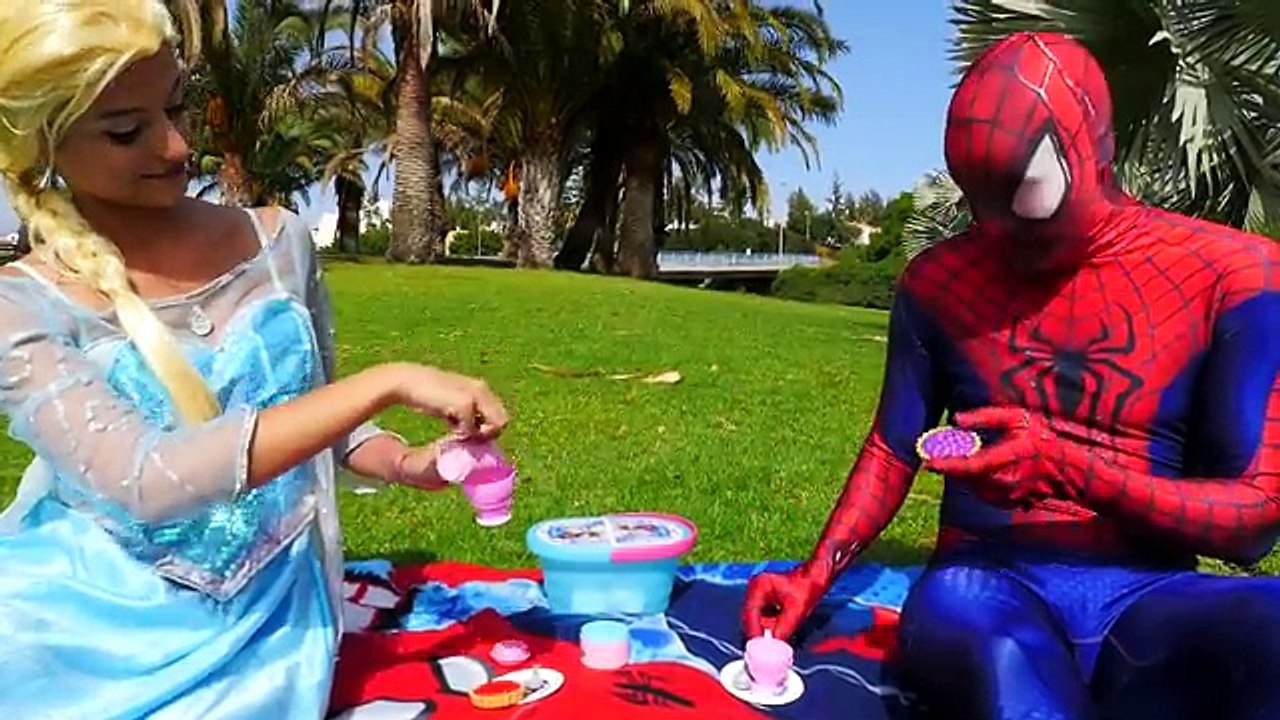 Spiderman vs Joker vs Frozen Elsa - Spiderman Poisoned - Fun Superhero Movie in Real Life