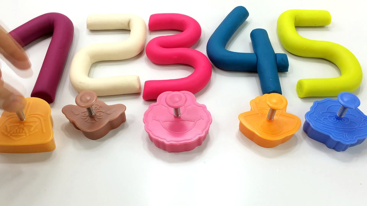 Learn Colors With Play Doh and Star Wars for Children - COLOR Numbers and Finger Family for Kids