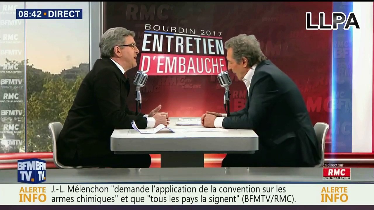 Echange musclé entre Jean-Luc Mélenchon et Jean-Jacques Bourdin.