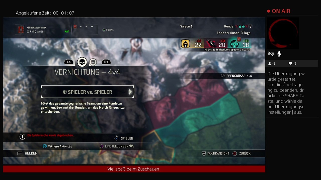 PS4-Live-Übertragung von XShadoAssassineX for honor (3)
