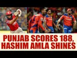 IPL 10 : Hashim Amla, Axar Patel's superb batting helps Punjab score 188 runs | Oneindia News