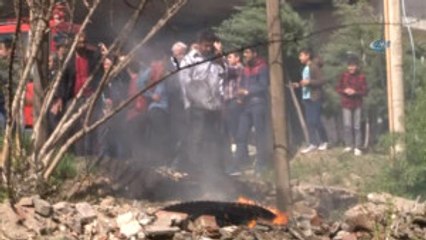 Üst Geçitten Düşen Kamyon Alev Alev Yandı