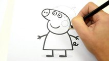 PEPPA PIG Transforms in  drawing and coloring video