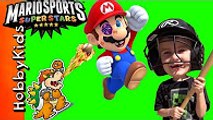 FIRE BALLS BATTLE! MarioSports Superstars   Bowser BASEBALL. Video Gaming Fun HobbyKidsTV