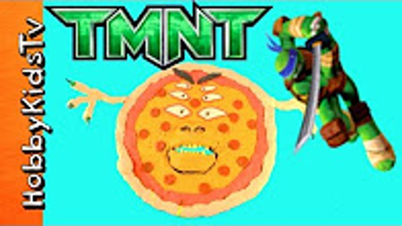 Pizza Monster SPITS Out TMNT Surprise Toys! Play-Doh Fun w-Teenage Mutant Ninja Turtles HobbyKiV