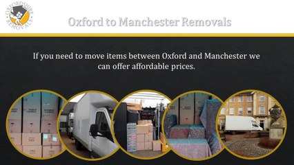 Oxford to Manchester Removals