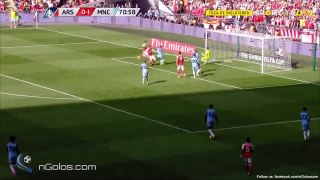 Nacho Monreal Goal Arsenal vs manchester city 1-1 HD