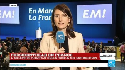 Présidentielle 2017 : "Ambiance de prudence, de confiance mesurée" au QG d'Emmanuel Macron