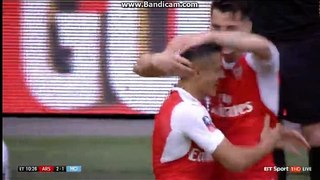 Sanchez goal 2-1 | Arsenal vs Manchester United 23/04/2017
