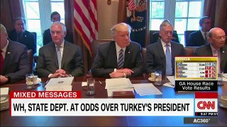 Trump admin now DENYING THEIR statement that Trump congratulated Turkey dictator Erdogan