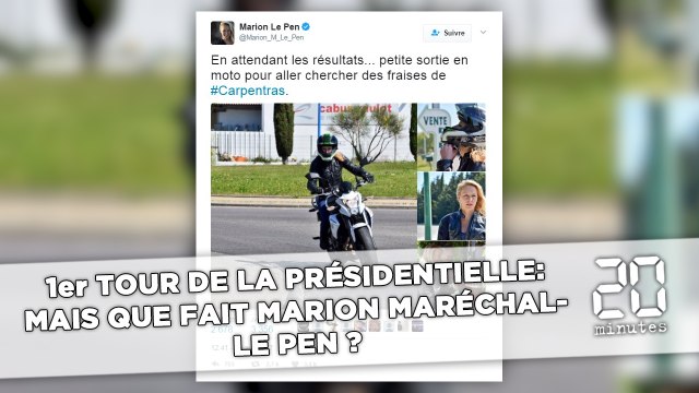 1er tour de la présidentielle: Mais que fait Marion Maréchal- Le Pen ?