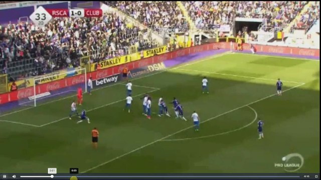 Serigne Modou Kara Mbodji Goal - RSC Anderlecht FC vs Club Brugge KV 2-0 23.04.2017 (HD)