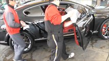 ベントレーをプロが洗車,ホストの手洗い高級車,Bentley,Car wash,Japan,Gas station,名古屋 ホストクラブ